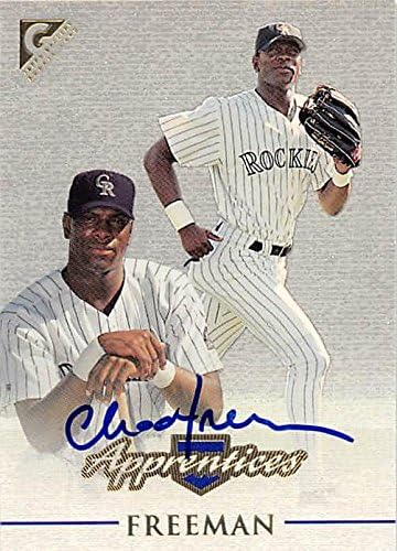 Sports Memorabilia Autograph Warehouse 343890 Choo Freeman Autographed Baseball Card - Colorado Rockies FT 1999 Topps Apprentices No. 145 Rookie