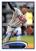 Sports Memorabilia Autograph Warehouse 344571 Julio Teheran Autographed Baseball Card - Atlanta Braves 2012 Topps No. 352 Rookie Season