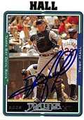 Sports Memorabilia Autograph Warehouse 247627 Toby Hall Autographed Baseball Card - Tampa Rays 2005 Topps - No. 264