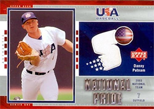 Sports Memorabilia Autograph Warehouse 466286 Danny Putnam Player Worn Jersey Patch Baseball Card Team USA - 2003 Upper Deck National Pride No.USA19