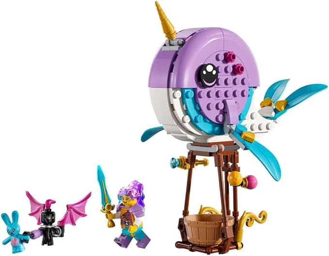 Lego 71472 DREAMZzz Izzie's Narwhal Hot-Air Balloon Toy Sea Animal Toy Bunchu Rabbit Rescue GNOME Night Transformable Whale Figurine Gift for Girls and Boys from 7 Years Old