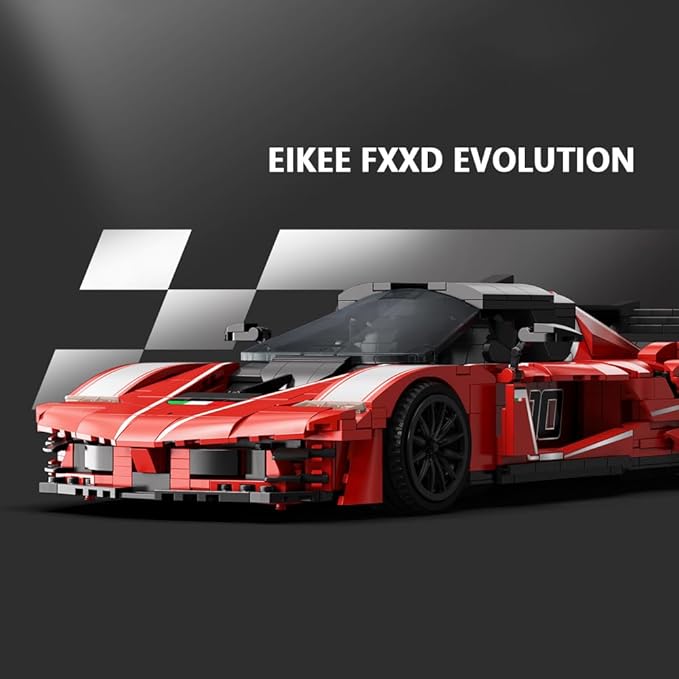 Red Supercar Building Block Toy 1047 Pieces MOC Car Adult Display and Collection Racing Car Sports Car Gift Toy