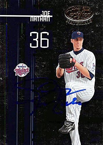 Autograph Warehouse 246460 Joe Nathan Autographed Baseball Card - Minnesota Twins 2005 Leaf Certified - No. 165
