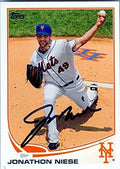Sports Memorabilia Autograph Warehouse 246575 Jonathon Niese Autographed Baseball Card - New York Mets 2013 Topps - No. 520
