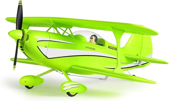 XK A310 Beech D17S 2.4G 4CH Quick-Release EPP Scale RC Fixed-Wing Aircraft Model 400mm-Wingspan 3D/6G Realistic Bi-Wing Plane (RTF/Green)