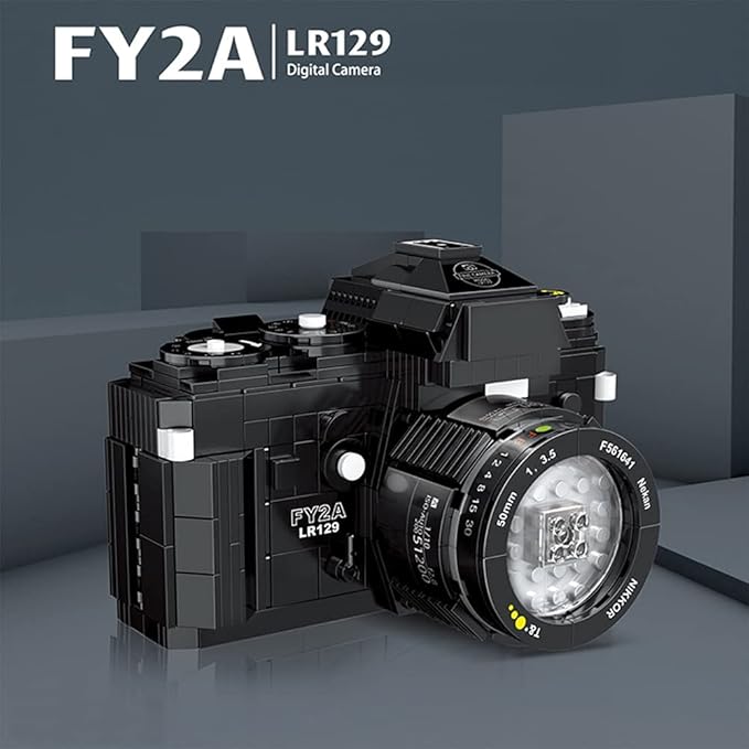 NC Uvini Building Blocks Camera DIY STEM Toys Building Construction Brick Set Best Gift for Adult Teens Collectible Model Digital Camera to Build 627pcs
