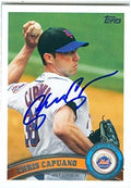 Sports Memorabilia Autograph Warehouse 246521 Chris Capuano Autographed Baseball Card - New York Mets 2011 Topps - No. 404