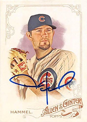 Sports Memorabilia Autograph Warehouse 245814 Jason Hammel Autographed Baseball Card - Chicago Cubs 2015 Topps Allen Ginters - No. 77