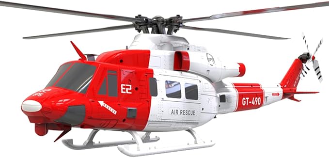 GOOSKY E2 UH-1Y RC Helicopter 2.4G 6CH Dual Brushless Simulation Stunt Aircraft Model with GPS Auto-Stabilization One-Key Return (RTF Version)