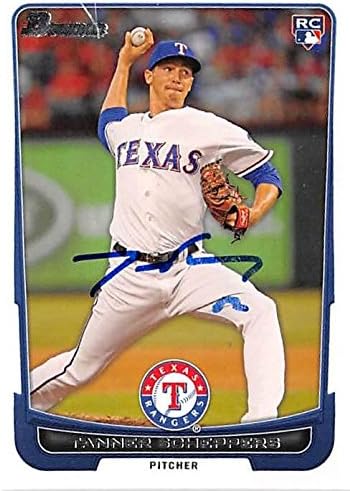 Sports Memorabilia Autograph Warehouse 301751 Tanner Scheppers Signed Baseball Card - Texas Rangers 2012 Topps Bowman No. 13 Rookie Scratched