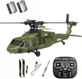 Black-Hawk K200 Brushless RC Helicopter 2.4G 6CH 6-Axis Gyro Military Aircraft with Optical Flow Positioning Altitude Hold &amp Inverted Flight for Adults -2 Battery/RTF