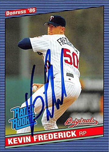 Sports Memorabilia Autograph Warehouse 270063 Kevin Frederick Autographed Baseball Card - Minnesota Twins FT 2002 Donruss Rated Rookie - No. 242