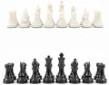 Handcrafted Premium Marble Chess Pieces Set Elegant 32-Piece Replacement for 12-15 Inch Chess Boards with Storage Box (Black and White)
