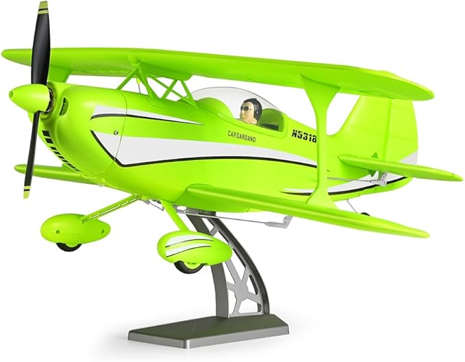 XK A310 Beech D17S 2.4G 4CH Quick-Release EPP Scale RC Fixed-Wing Aircraft Model 400mm-Wingspan 3D/6G Realistic Bi-Wing Plane (RTF/Green)