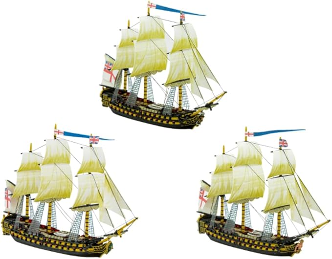 Warlord Black Seas The Age of Sail Royal Navy 3rd Rates of Renown for Black Seas Table Top Ship Combat Battle War Game 792011002 Unpainted