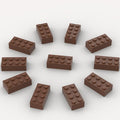 500 Piece Brown Bricks Bulk Brown 2x4 Building Bricks Flat Compatible with Lego Parts and Pieces: 2x4 Brown Bricks(Color: Brown)