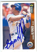 Sports Memorabilia Autograph Warehouse 246970 Edgardo Alfonzo Autographed Baseball Card - New York Mets 1996 Upper Deck - No. 218