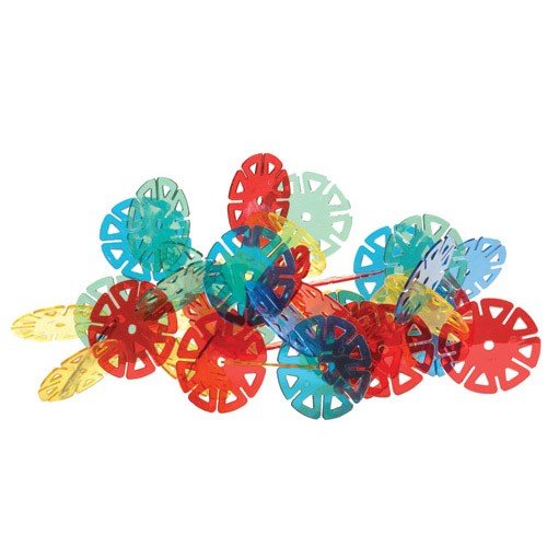 Constructive Playthings 350 pc. Combo Crystal Building Chips Set with 300 Standard Sized and 50 Giant Sized Connectors