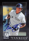 Sports Memorabilia Autograph Warehouse 302083 1998 Donruss Elite Homer Bush Autographed No.73 Baseball Card - New York Yankees