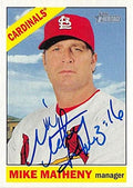 Sports Memorabilia Autograph Warehouse 291624 2015 Topps Heritage Mike Matheny Autographed No.76 Baseball Card - St Louis Cardinals C MGR