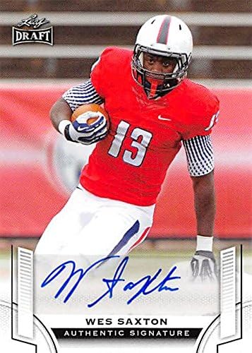 Sports Memorabilia Autograph Warehouse 249494 Wes Saxton Autographed Football Card - South Alabama Jaguars 2015 Leaf Draft - No. BA-WS1 Rookie