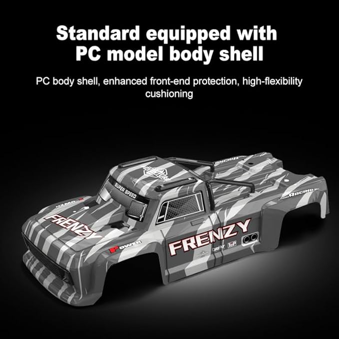 1:12 4WD RC Monster Truck Brushless Motor 70+km/h High Speed Double 3S Li-Po Battery with Balance Charger Waterproof All-Terrain Hobby Grade Remote Control Car for Adults