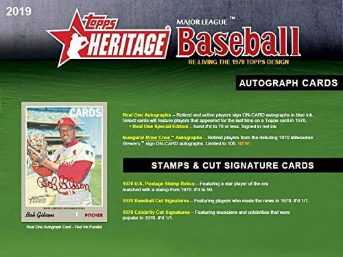 2019 Topps Heritage Baseball Blaster Box (8 Packs/9 Cards)
