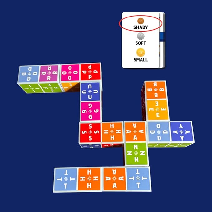 Crossico by Uzzle Games - Family Games for Children &amp Adults Crossword Puzzle Word Games - A Thrilling Classic Game with a Twist 2-4 Players for Ages 8+