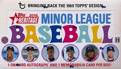 2018 Topps Heritage Minor League Baseball HUGE Factory Sealed HOBBY Box with TWO(2) AUTOGRAPH/MEMORABILIA Cards! Absolutely Loaded with The Best Young Baseball Future Superstars in the Game!