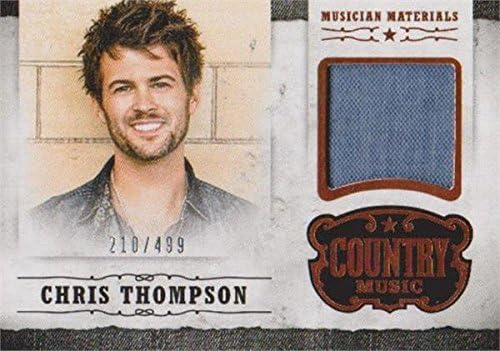 Sports Memorabilia Autograph Warehouse 409078 Chris Thompson Musician Worn Material Relic Patch Trading Card - 2014 Panini MCT LE 210-499