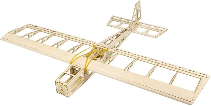 Balsa Wood Airplane R03 STICK-06 Model Aircraft 580mm Wingspan Unassembled Flying Model Aircraft to Build DIY RC Airplane Kit for Adults Beginners (KIT Only w/o Power System or Radio Control)