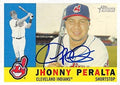 Sports Memorabilia Autograph Warehouse 301976 Jhonny Peralta Autographed Baseball Card - Cleveland Indians 2009 Topps Heritage No. 178