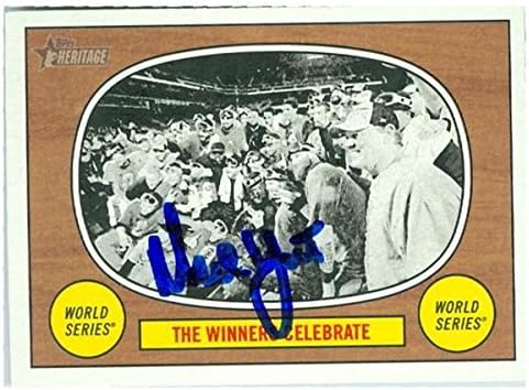 Autograph Warehouse 247297 Ned Yost Autographed Baseball Card - Kansas City Royals 2016 Topps Heritage - No. 155 World Series Celebration