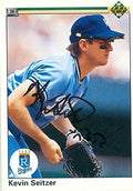 Sports Memorabilia Autograph Warehouse 247253 Kevin Seitzer Autographed Baseball Card - Kansas City Royals 1990 Upper Deck - No. 363