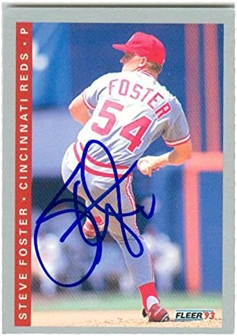 Sports Memorabilia Autograph Warehouse 247098 Steve Foster Autographed Baseball Card - Cincinnati Reds 1993 Fleer - No. 33