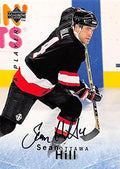 Sports Memorabilia Autograph Warehouse 249001 Sean Hill Autographed Hockey Card - Ottawa Senators 1996 Upper Deck BAP - No. S74