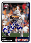 Sports Memorabilia Autograph Warehouse 245336 Eddie Guardado Autographed Baseball Card - Minnesota Twins 2003 Topps Total - No. 104