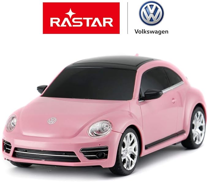 RASTAR Radio Remote Control 1/24 Scale Volkswagen Beetle Licensed RC Model Car (Pink)