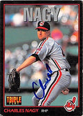 Sports Memorabilia Autograph Warehouse 246240 Charles Nagy Autographed Baseball Card - Cleveland Indians 1993 Triple Play - No. 49