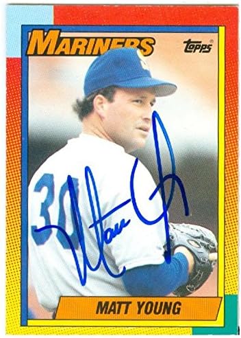 Sports Memorabilia Autograph Warehouse 247122 Matt Young Autographed Baseball Card - Seattle Mariners 1990 Topps - No. 131T