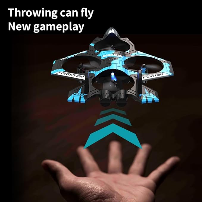 Beginner Drones for Kids 8-12 2026 Remote Control Airplanes RC Planes for Kid RC Airplane Fighter Jet with Light 360° Flip Fighter Jet Toys Stunt Roll Airplane Toy Gifts for Kids Boys