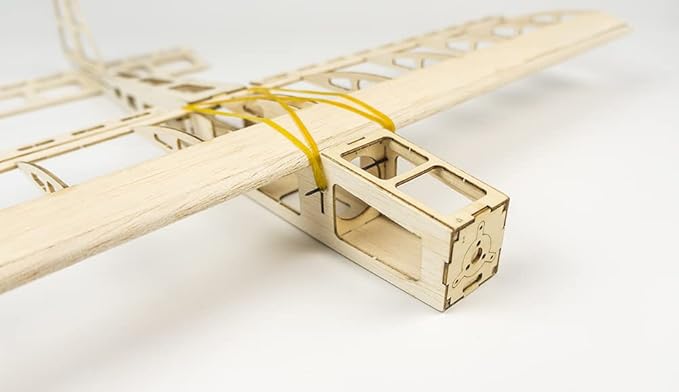Balsa Wood Airplane R03 STICK-06 Model Aircraft 580mm Wingspan Unassembled Flying Model Aircraft to Build DIY RC Airplane Kit for Adults Beginners (KIT Only w/o Power System or Radio Control)