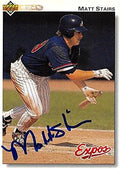 Sports Memorabilia Autograph Warehouse 244721 Matt Stairs Autographed Baseball Card - Montreal Expos FT 1992 Upper Deck Minor League Rookie - No. 786