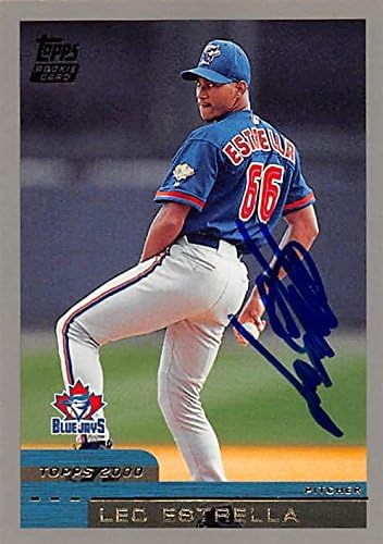 Sports Memorabilia Autograph Warehouse 301873 2000 Topps Leo Estrella Autographed No.T56 Baseball Card - Toronto Blue Jays FT
