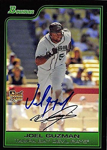 Autograph Warehouse 247589 Joel Guzman Autographed Baseball Card - Tampa Rays 2006 Bowman Rookie - No. BDP38