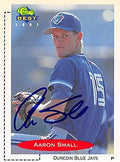 Autograph Warehouse 302168 1991 Aaron Small Autographed No.361 Rookie Baseball Card - Toronto Blue Jays44 FT