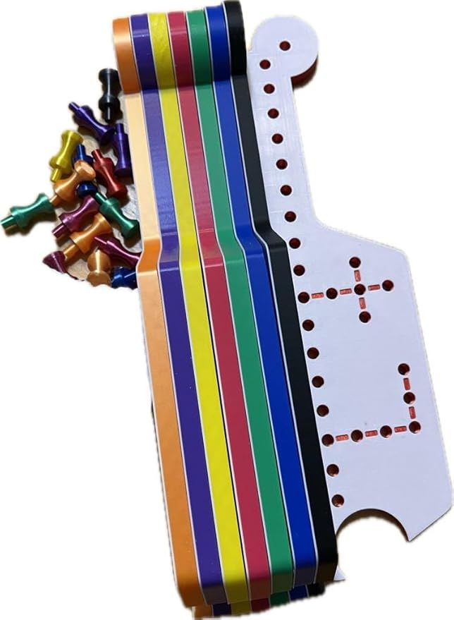 2-8 Player 3D Printed Pegs and Jokers Board Game Set 8 Colors Complete with Cards and Storage Bag