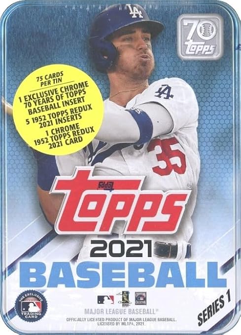 2021 Topps Series 1 Baseball Complete 6 Box TIN SET with 450 Cards! Includes Factory Sealed Collectors Tins of Mike Trout Aaron Judge Ronald Acuna Bryce HarperJavier Baez &amp Cody Bellinger!