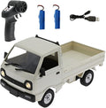 AMOC RC Mini-Truck WPL D12mini 1/16 2.4Ghz RC Car Mini-Van DIY Double Battery - White