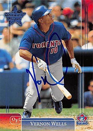 Autograph Warehouse 301826 2002 Vernon Wells Autographed No.111 Baseball Card - Toronto Blue Jays44 FT